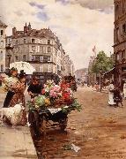Selling Flowers Elysee, Louis Marie de Schryver